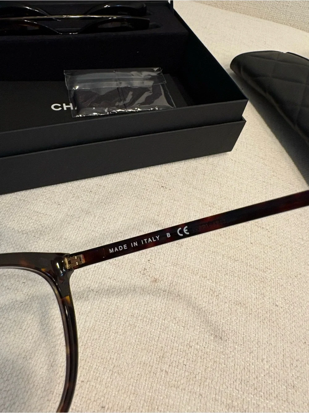 NWT CHANEL Optical Glasses w/ Interchangeable Sunglasses Tortoise Black $700
